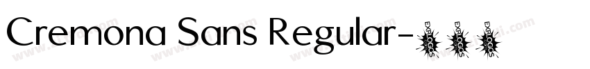 Cremona Sans Regular字体转换